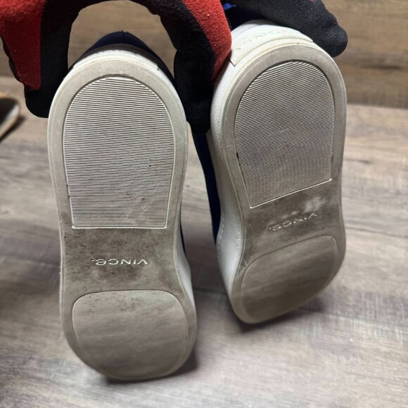 Vince Warren Blue Satin Platform Slip On Sneakers Women's Size 9.5 - Picture 4 of 6